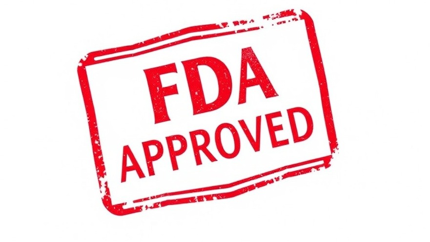 Photorealistic FDA approved stamp highlighting nipocalimab-aahu benefits for Myasthenia Gravis.