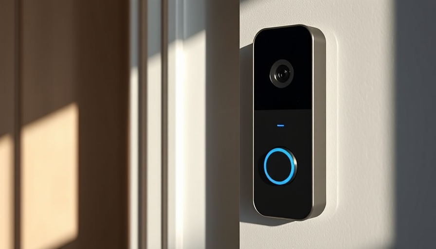 Modern smart doorbell showcasing home security innovations in a minimalistic setting.