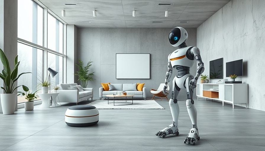 Advanced home security upgrades showcasing robotic devices in a modern living space.