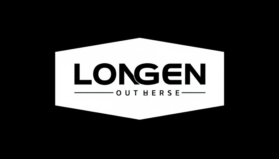 Industrial style design logo with bold typography and geometric shapes.