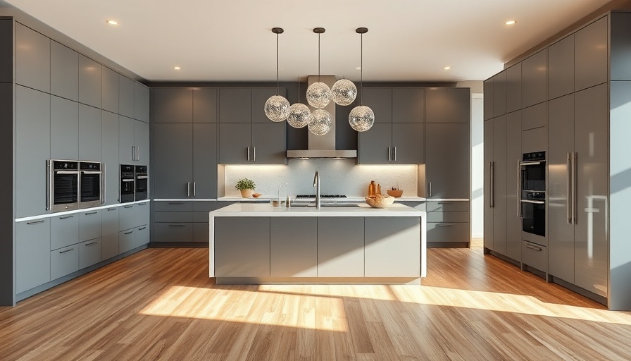 Modern luxury kitchen remodel with gray cabinetry and large island