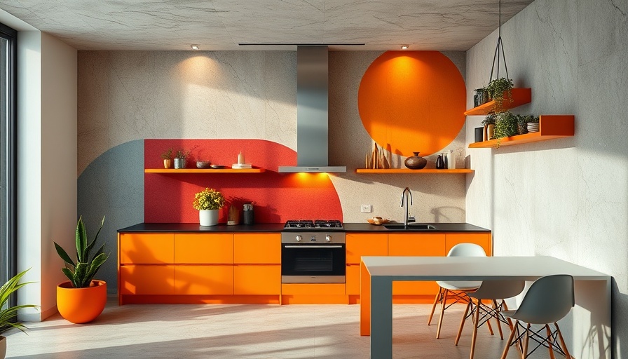 2025 kitchen trends in vibrant, abstract design.