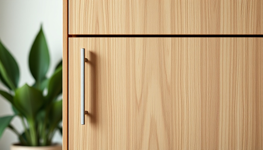 Sleek wooden cabinet door showcasing modern kitchen trends.
