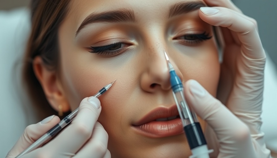 Woman receiving Botox injection in medical setting.