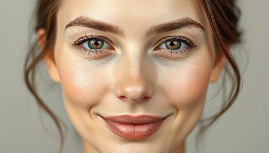 Comparison of young woman's face before and after fillers.