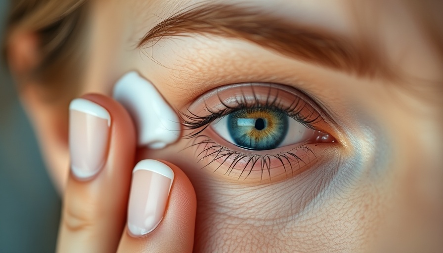 Close-up of woman applying cream for skin rejuvenation.