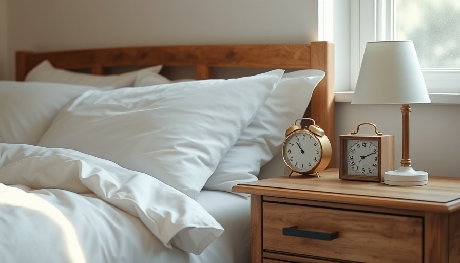 Cozy bedroom scene for better sleep with white pillows and clock.
