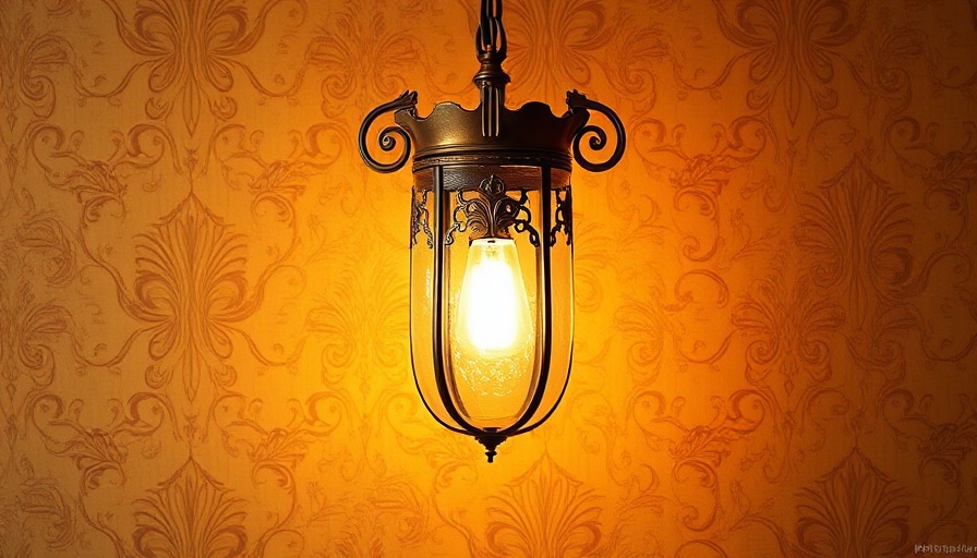 Elegant vintage pendant light showcasing accent lighting.