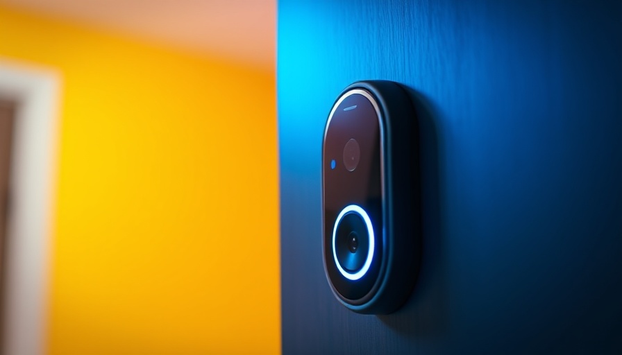 Ring Video Doorbell Plus on vibrant background.
