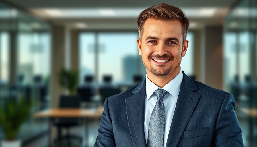 Professional businessman in office setting.