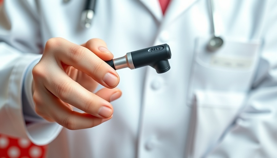 Dermatologist examines hand with dermatoscope, aesthetic medicine trends cover.