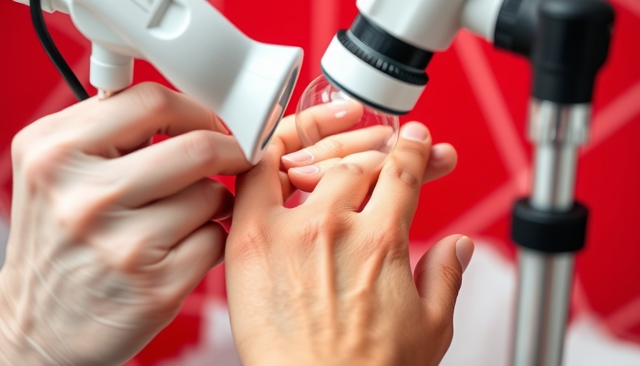 Dermatology examination highlighting non-invasive treatments.