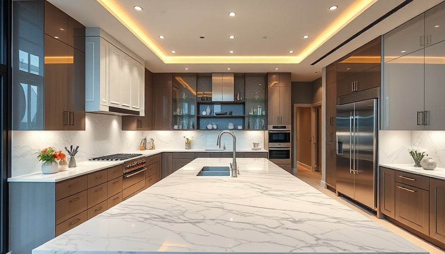 Luxury kitchen design with marble and stainless steel elegance.