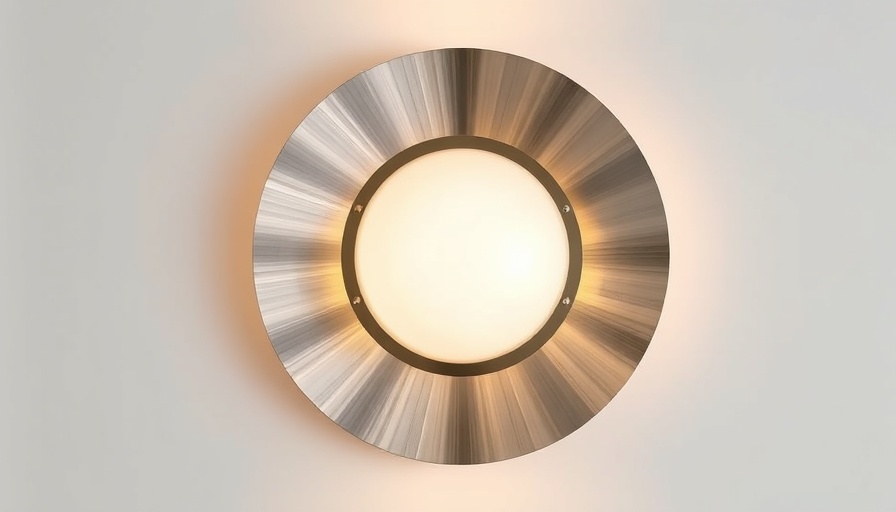 Luxury kitchen design modern wall sconce with glass center.