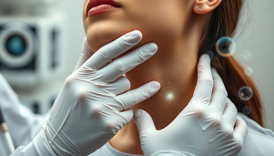 Non-invasive treatments in dermatology: examining skin with digital overlay.