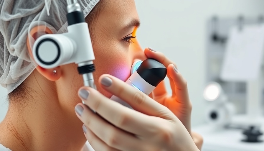 Dermatologist using dermatoscope showcasing aesthetic dermatology innovations.