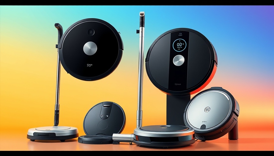 Diverse robotic vacuums on sale up to 80% off, vibrant setting.