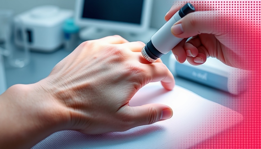 Dermatologist using dermatoscope for non-invasive treatments