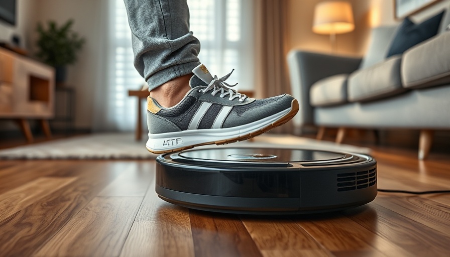 Innovative robotic vacuum in a modern living room.