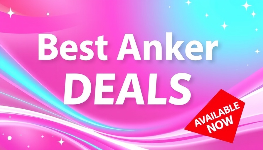 Vibrant graphic for Anker Memorial Day Deals, modern design