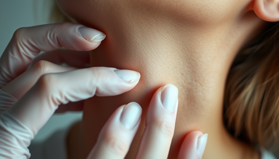 Innovative dermatology treatments: close-up skin examination with digital overlay.