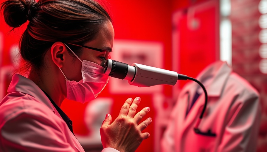 Dermatologist examining skin, illustrating the impact of skin conditions on mental health.