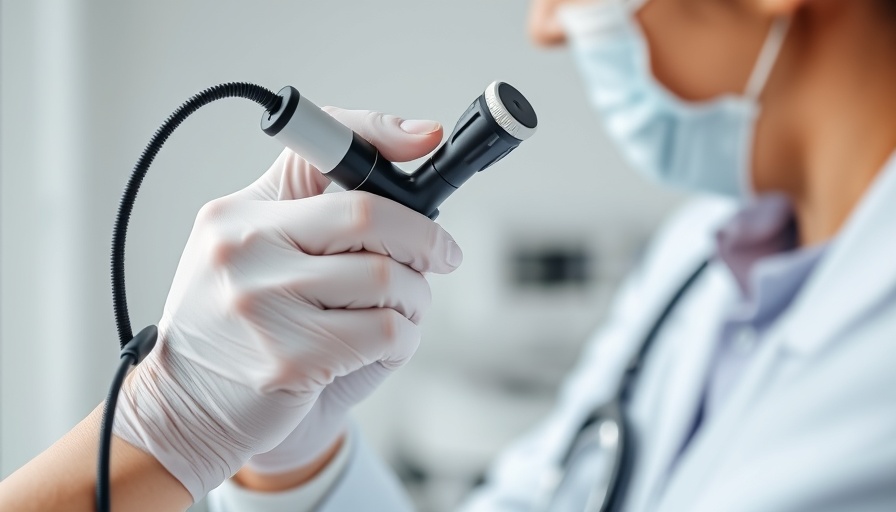 Dermatologist using a dermatoscope for non-invasive treatments.