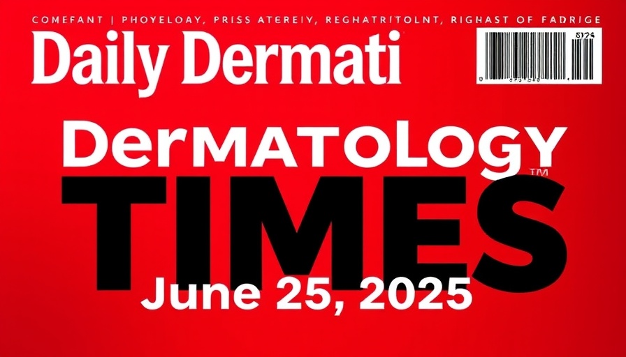 Daily Dermatology Times cover, June 25, 2025, red background, non-invasive treatments.