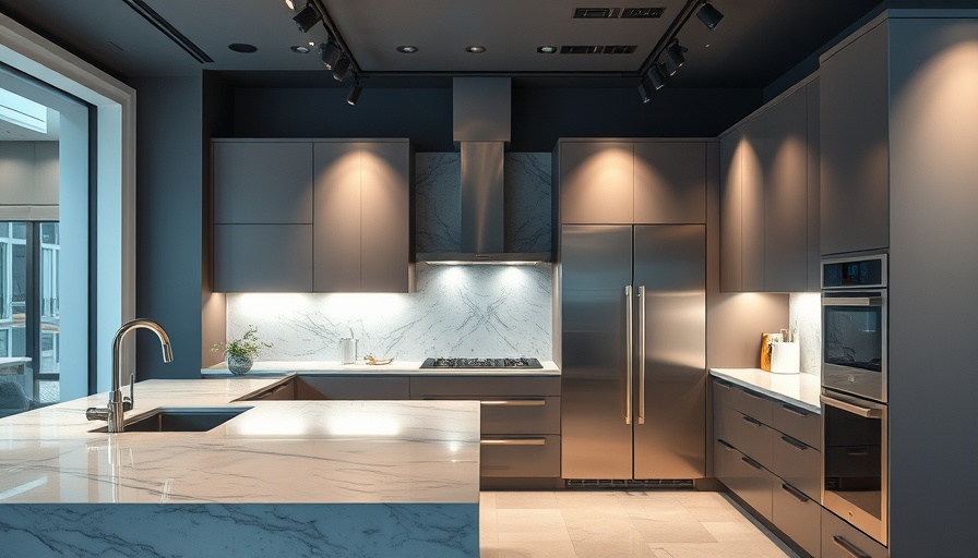 Luxury kitchen design with marble and stainless steel features.