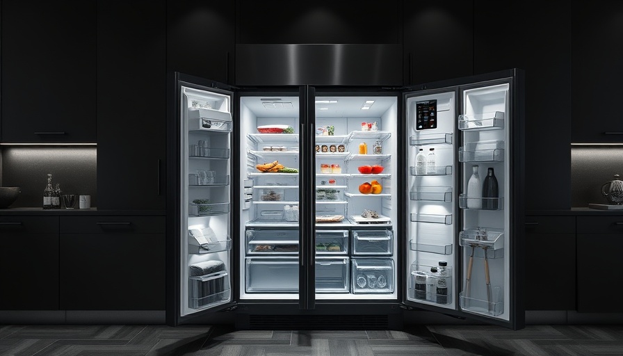 Luxury kitchen design featuring high-end refrigerator.