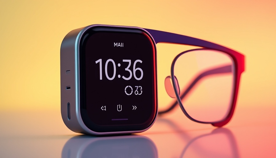 Smart clock and smart glasses showcasing time and weather.