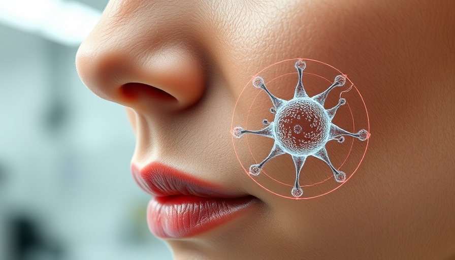 Close-up of skin highlighting tyrosinase activity and skin health.