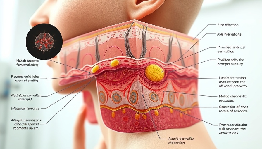 Medical diagram showcasing optimal treatment targets for atopic dermatitis.