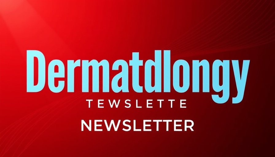 Dermatology publication date, July 16, 2025, on vibrant red background