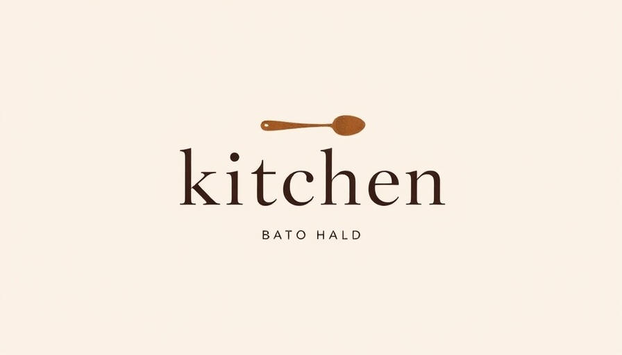 Minimalist kitchen logo design with elegant typography.
