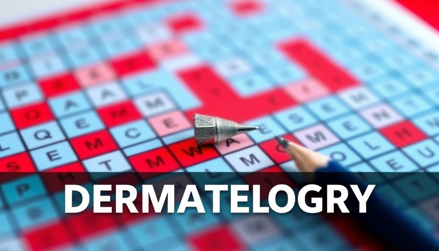 Engaging dermatology crossword puzzle cover for August 2025.