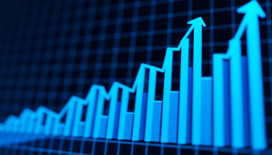 S&P 500 hits new highs, blue chart showing upward trend.