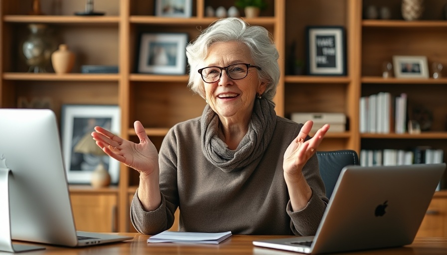 Cheerful woman gesturing at desk, homebuyers avoiding new construction.