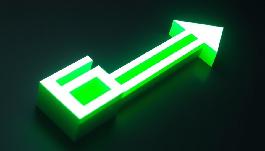 Futuristic 3D arrow indicating stock market rebound.