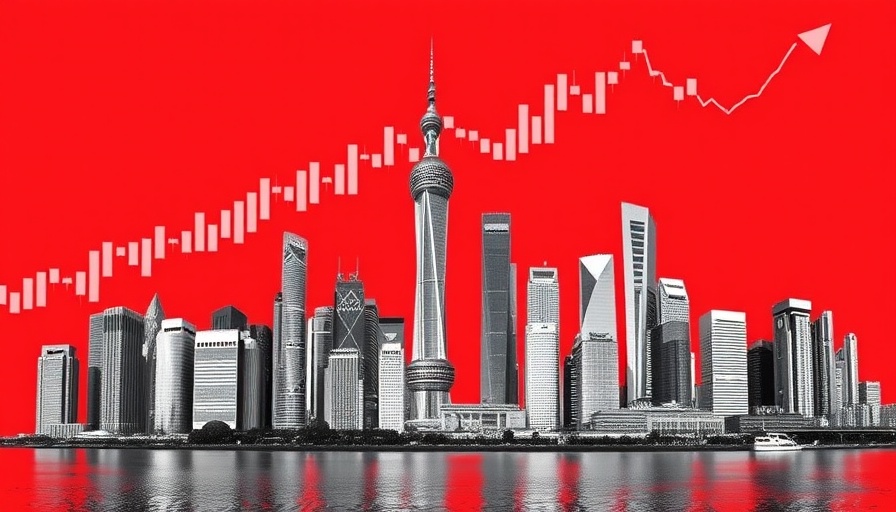 Shanghai skyline with chart bars indicating US stocks rebound.