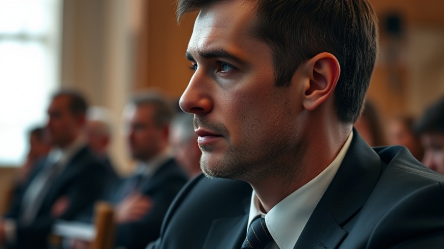 Close-up of a thoughtful man in a formal setting discussing Tomahawk missiles in Ukraine.