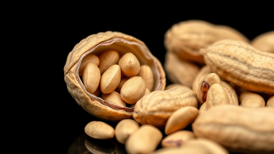 Peanuts with open shell; early exposure allergy risks.