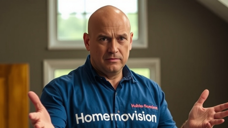 Man instructing viewers on toilet installation in a bright room.