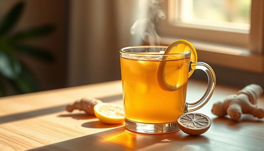 Ginger tea with lemon and ginger root for kidney health.