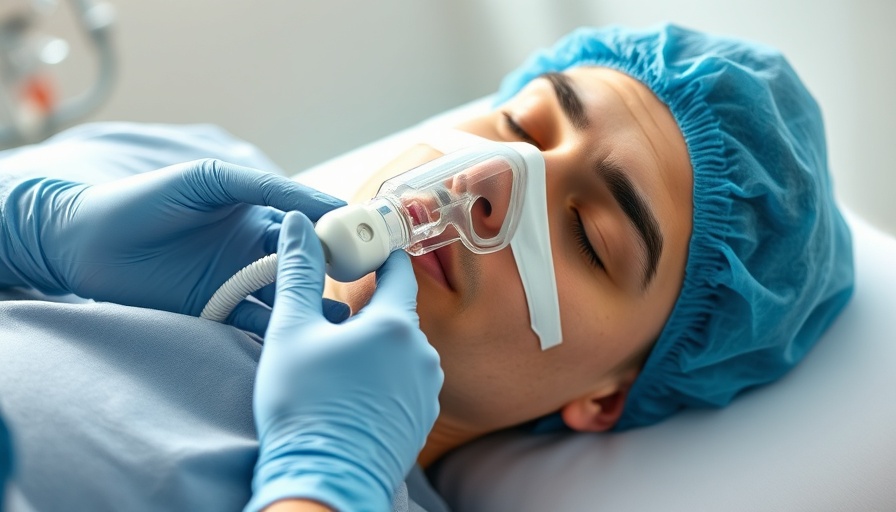 Patient receiving anesthesia, highlighting medical procedures.