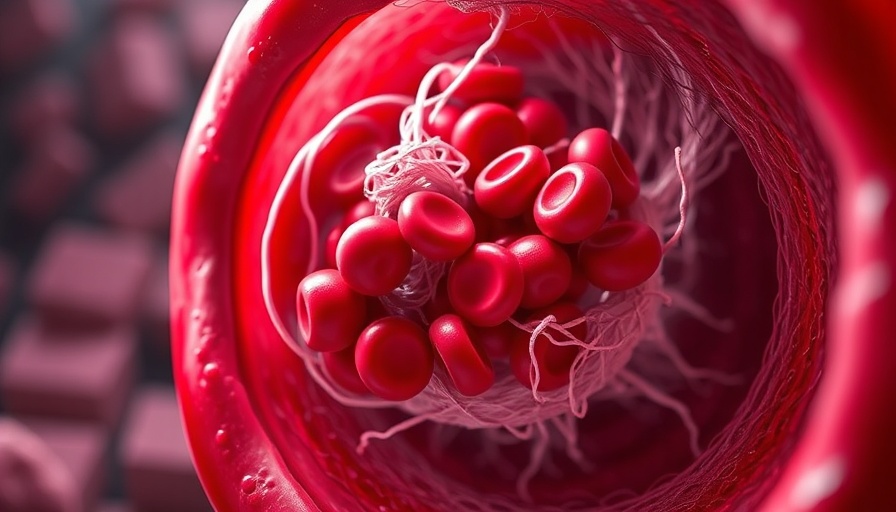 Thrombocytopenia impact on blood with clot and red cells.