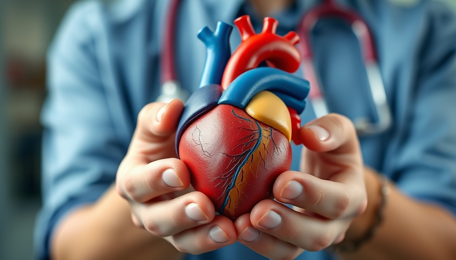 Anatomical heart model in hands highlighting cardiovascular education.