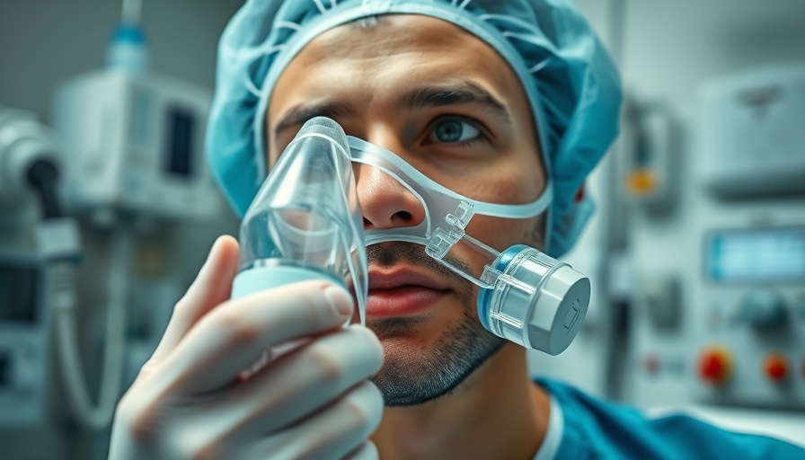 Medical scene illustrating hypotension treatment with oxygen mask.