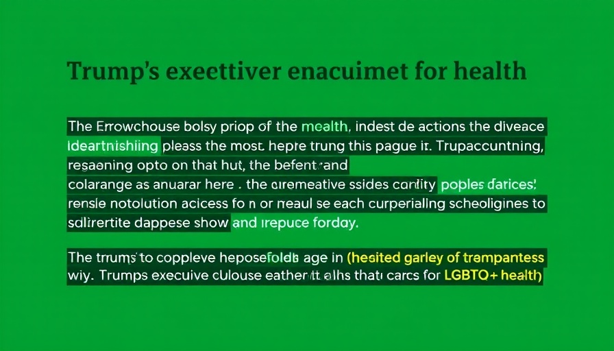 Fact sheet on Trump's executive actions impacting LGBTQ+ health care.