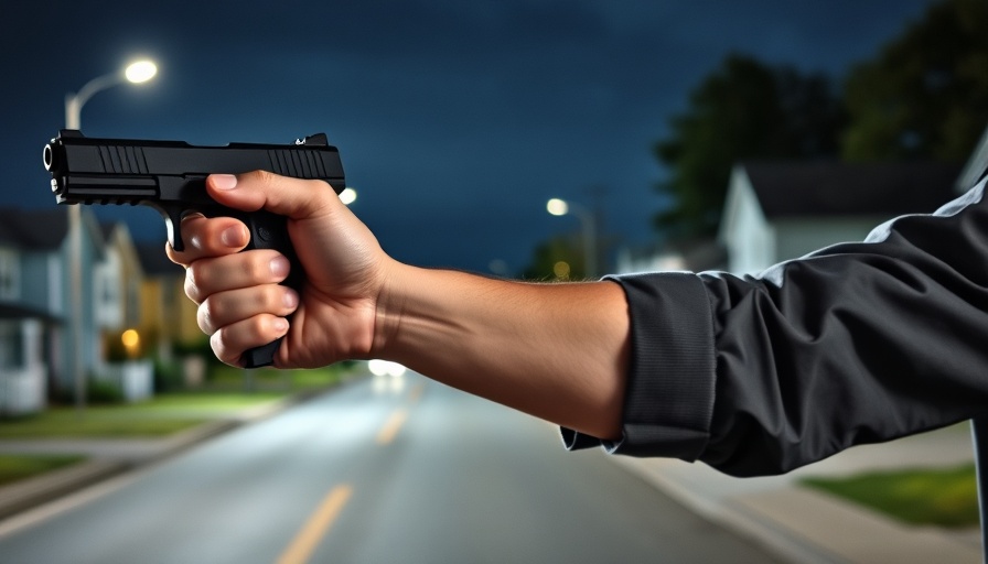 Body cam footage capturing a police action moment on a suburban street.